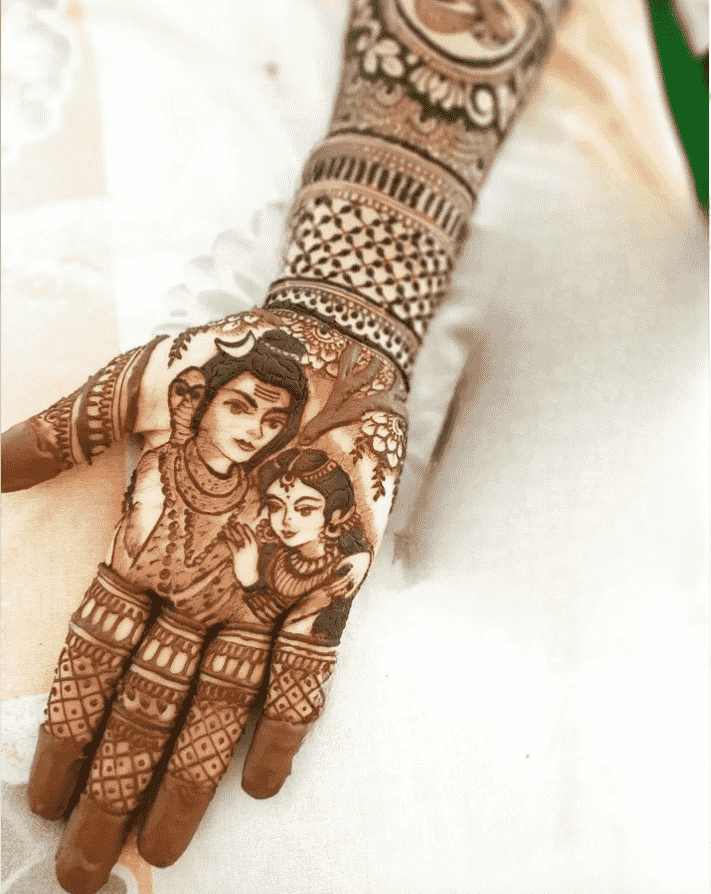 Full Hand Sawan Mehndi Design