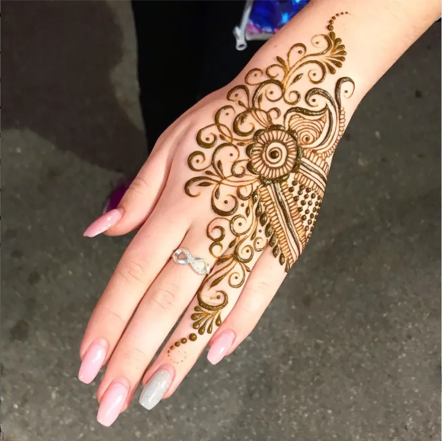 easy henna mehndi idea