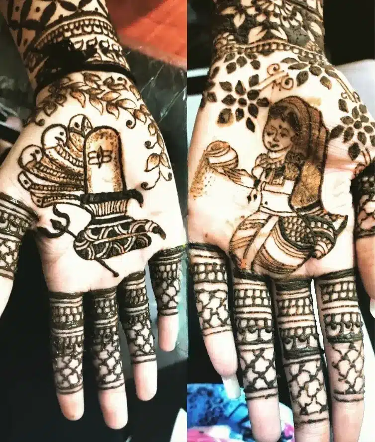 Shivling Mehndi Designs