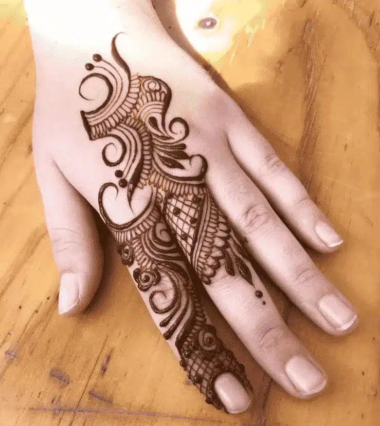 Finger Sawan Mehndi Design